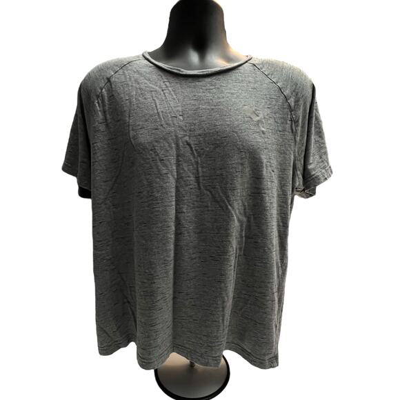 PUMA Gray Heather Performance Tee Men’s  Large Raglan Athletic Fit Lightweight - Picture 1 of 8